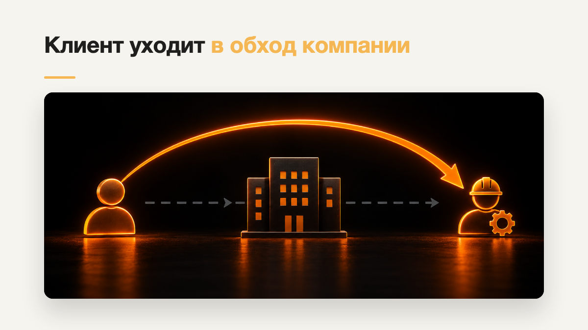 Как удержать клиентов, которые уходят к исполнителю напрямую?