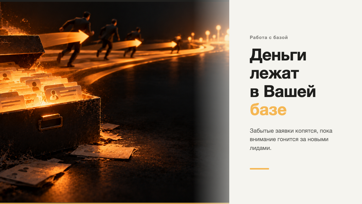 Гоняетесь за новыми заявками, а деньги лежат в Вашей базе клиентов?